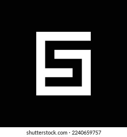 GS SG G5 5G Logo element. Simple, negative space logo element.