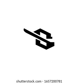 Diseño del logotipo inicial de la letra GS SG