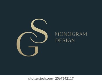 GS or SG letter logo icon design. Classic style luxury initials monogram.