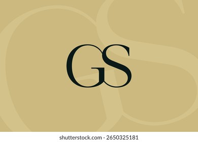GS or SG letter logo icon design. Classic style luxury initials monogram.