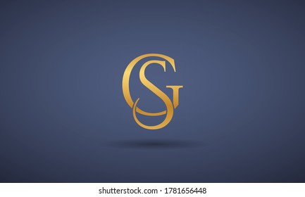 Símbolo del icono del vector de diseño del logotipo GS SG