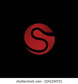 Elemento de logotipo GS SG. Elemento de logotipo de espacio simple y negativo.