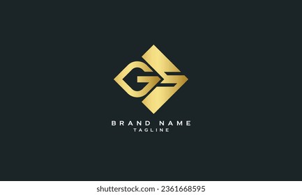 GS SG Shape Alphabet Creative Letter Logo Design