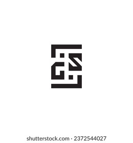 GS square concept retro logo in high quality professional design that will print well across any print media