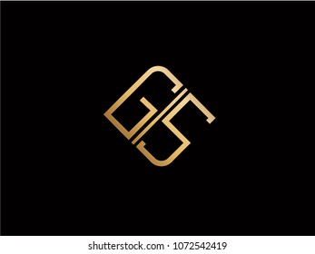 GS square shape Letter logo Design