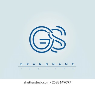 GS Technology Letter Logo Template. This tech letter logo is a graphic mark that uses letters to represent a technology company.