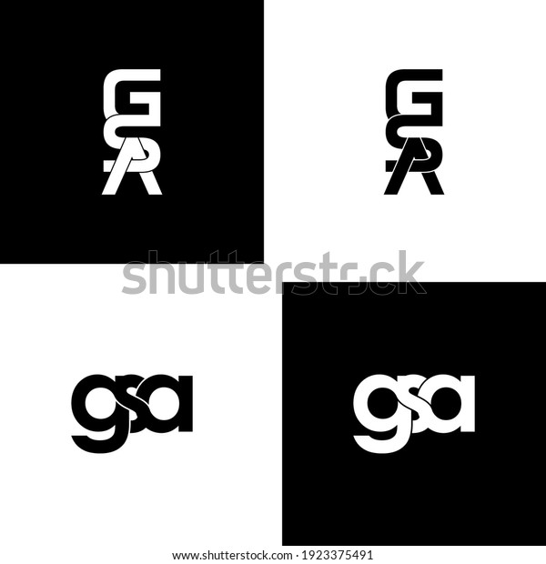 Gsa Letter Original Monogram Logo Design Stock Vector (Royalty Free ...