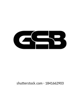 GSB letter monogram logo design vector