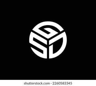 GSD letter logo design on white background. GSD creative initials letter logo concept. GSD letter design