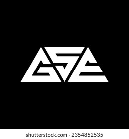 Diseño del logotipo de la letra del triángulo GSE con forma de triángulo. Monograma de diseño del logotipo del triángulo GSE. Plantilla de logotipo vectorial de triángulo GSE con color rojo. Logo triangular GSE Diseño sencillo, elegante y lujoso.