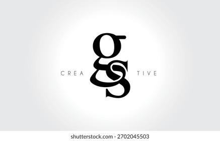 GSgs Elegant Serif Monogram Logo - Luxuriöses typografisches Lettermark mit kleinem Schriftzeichen für modernes Branding