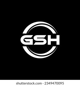 GSH letter logo design in illustration. Vector logo, calligraphy designs for logo, Poster, Invitation, etc.