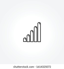 gsm icon. mobile signal icon on white background