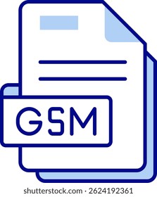 Design de ícone de vetor de linha Gsm