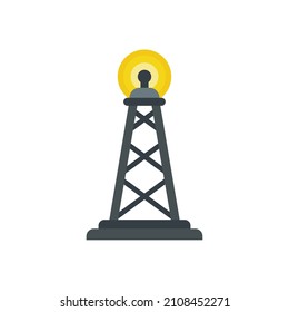 GSM-Strahlungsturm-Symbol. Flache Illustration von gsm Strahlungsturm, Vektorsymbol einzeln auf weißem Hintergrund