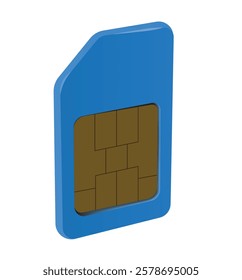 Gsm sim card icon. Isometric of gsm sim card vector icon for web design isolated on white background