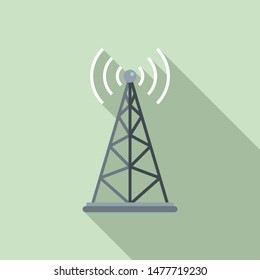 Gsm tower icon. Flat illustration of gsm tower vector icon for web design