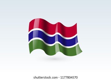 Gsmbia waving flag vector