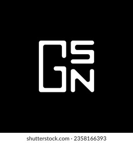 Diseño vectorial del logotipo de la letra GSN, logotipo sencillo y moderno de GSN. Diseño de alfabeto lujoso GSN  