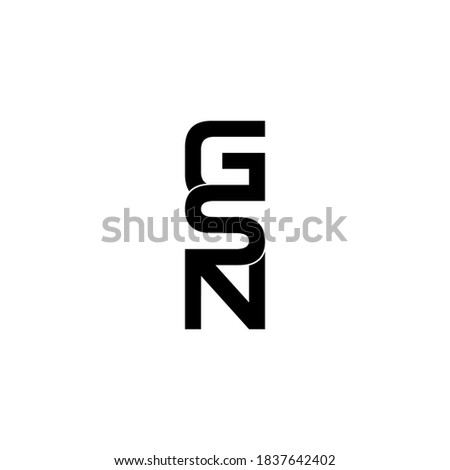 gsn letter original monogram logo design
