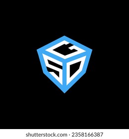 Diseño vectorial de la letra GSO, logotipo GSO simple y moderno. Diseño de alfabetos lujosos GSO  