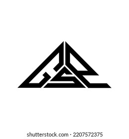 GSP letter logo creative design with vector graphic, GSP simple and modern logo in triangle shape.