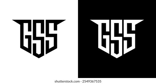 GSS carta logotipo design com fundo branco no ilustrador, logotipo vetorial moderno alfabeto estilo de sobreposição de fonte, caligrafia projetos para logotipo, cartaz, convite, etc.