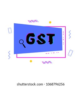 GST banner. Vector illustration.