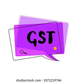 GST banner. Vector illustration.