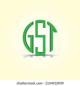 GST Circular  Typography Logo Design