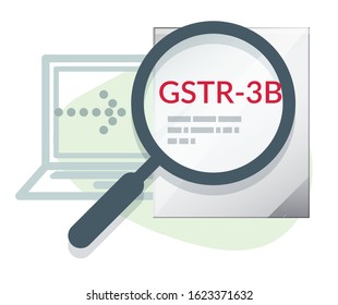 GST Compliance - GSTR-3B Return Filing - Illustration As EPS 10 File