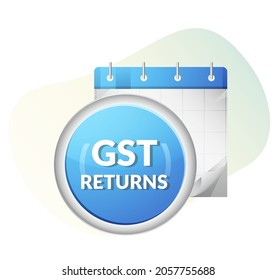 GST Compliance - Return Filing Date - Illustration As EPS 10 File