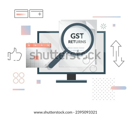 GST Compliance - Return Filing - Stock Illustration as EPS 10 File