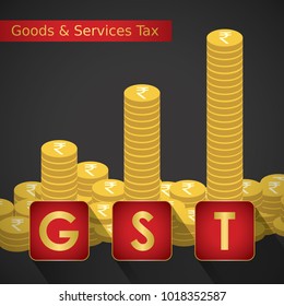 GST. Good and Services Tax concept. GST tax