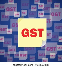 GST. Good and Services Tax concept. GST tax