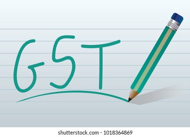 GST. Good and Services Tax concept. GST tax