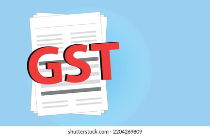 GST. Good and Services Tax concept. GST tax. vector.