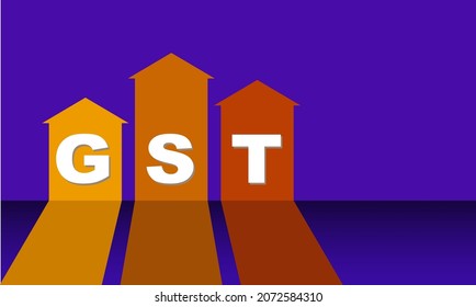 GST - Goods and Services Tax - Vector Illustration. 