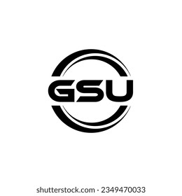 GSU letter logo design in illustration. Vector logo, calligraphy designs for logo, Poster, Invitation, etc.