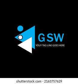 GSW letter logo creative design with vector graphic