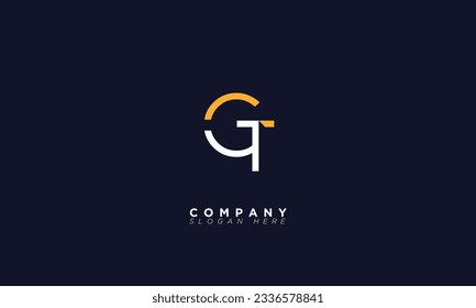 GT Alphabet letters Initials Monogram logo TG, G and T