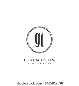 GT Initial beauty monogram logo vector