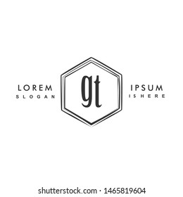GT Initial beauty monogram logo vector