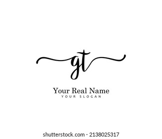 GT Initial beauty monogram logo vector