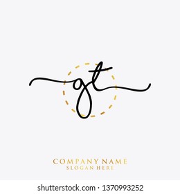 GT Initial handwriting logo template