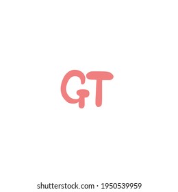 GT initial handwritten logo for identity