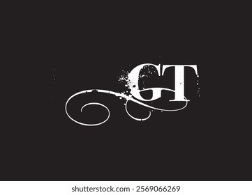 GT initial letter logo design and minimalist logo

