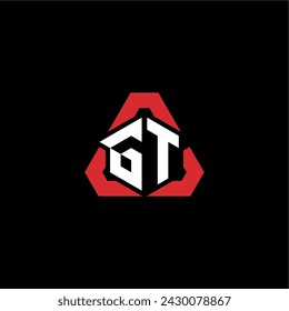 GT initial logo modern and futuristic concept for esport or gaming logo