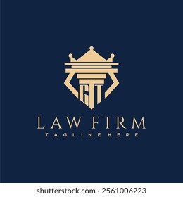 GT initial monogram logo for lawfirm vector design