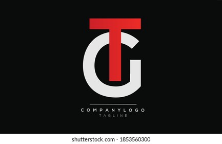 Diseño del logotipo del alfabeto de texto en letras monográficas GT